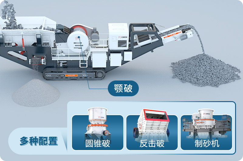 履带式破碎机不同配置 履带式破碎机不同配置