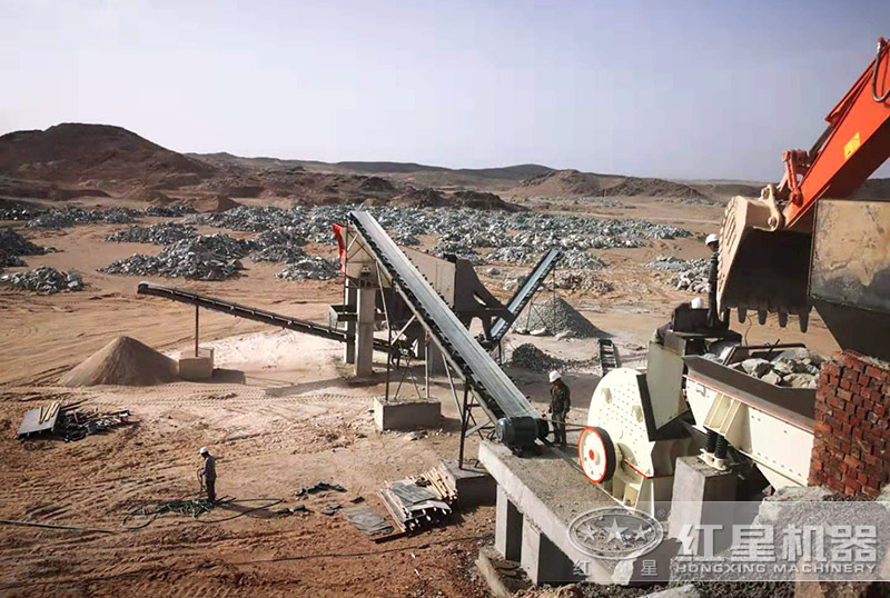 石灰石破碎生产线(锤破单机作业) 石灰石破碎生产线(锤破单机作业)