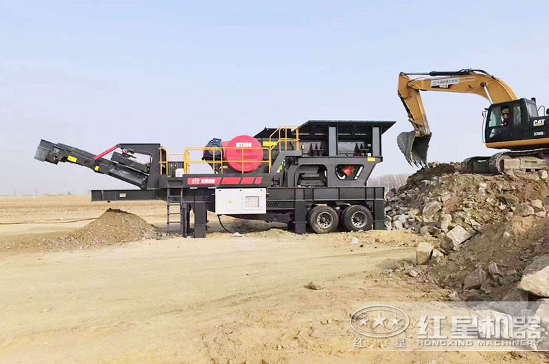 河北客户移动破碎机工作现场 河北客户移动破碎机工作现场