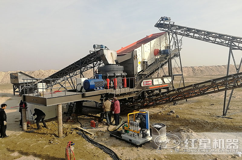 �ƶ�ʯͷ������豸��װ�ֳ�